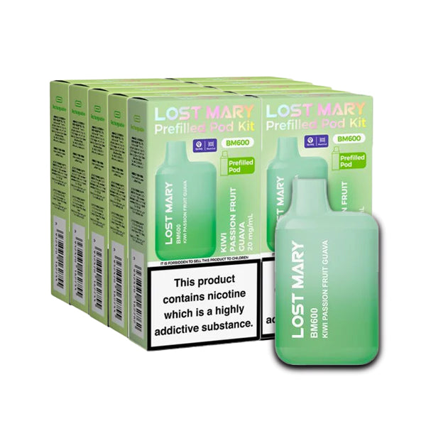 Kiwi Passion Fruit Guava 10 x Lost Mary BM600 Multipack