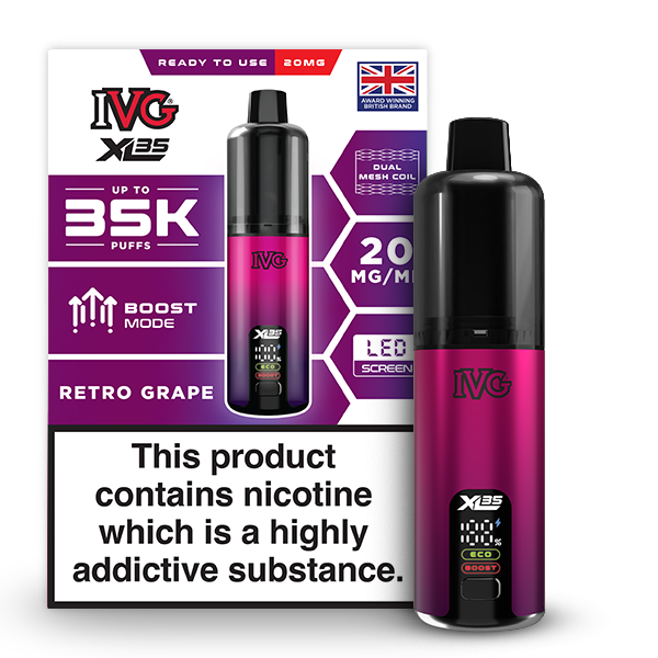 Retro Grape IVG XL35 Prefilled Pod Kit