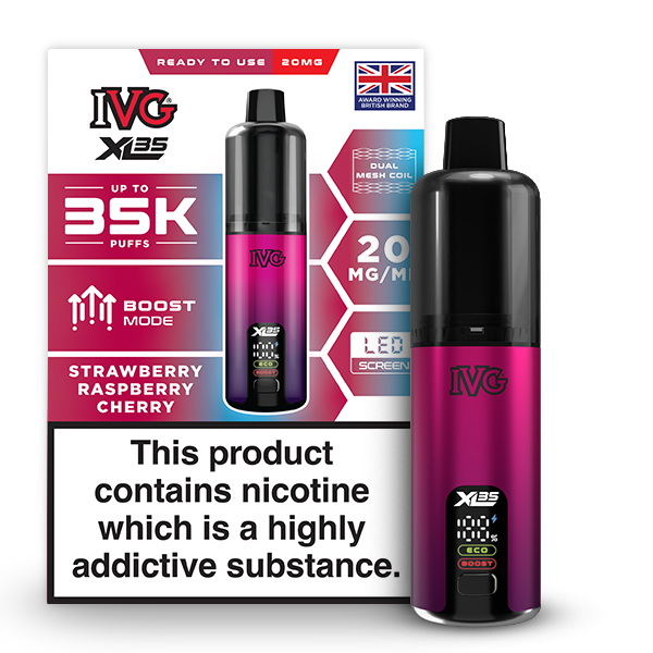 Strawberry Raspberry Cherry IVG XL35 Prefilled Pod Kit