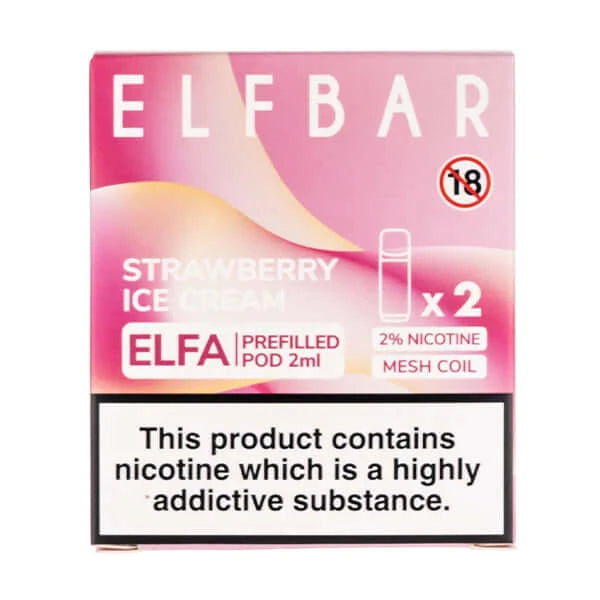 Strawberry Ice Cream Elfa Pods by Elf Bar