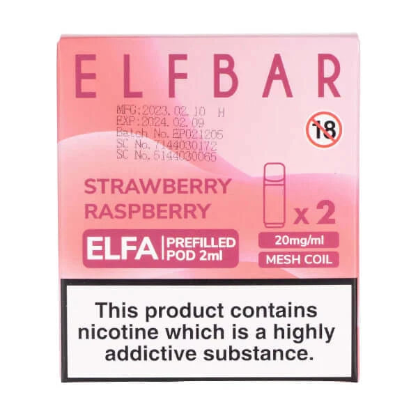 Strawberry Raspberry Elfa Pods by Elf Bar