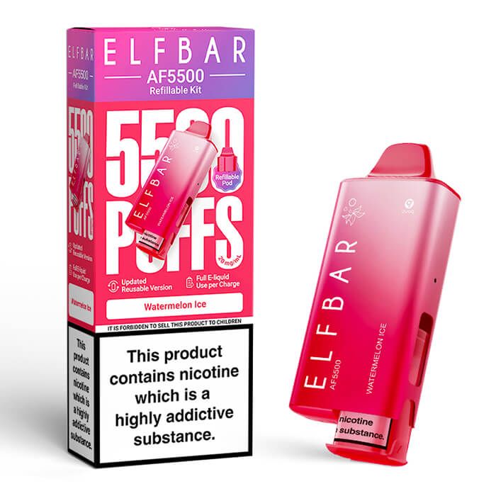 Watermelon Ice Elf Bar AF5500 Prefilled Pod Kit