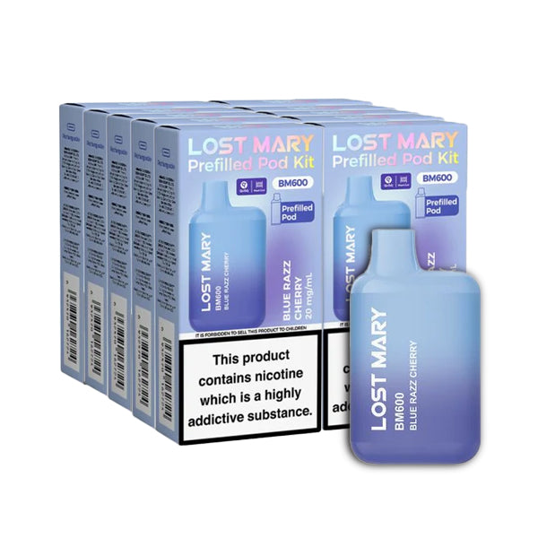Blue Razz Cherry 10 x Lost Mary BM600 Multipack