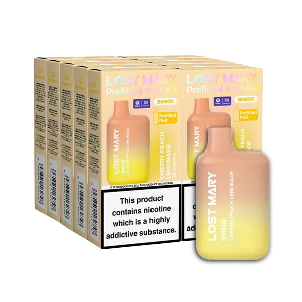 Cherry Peach Lemonade 10 x Lost Mary BM600 Multipack