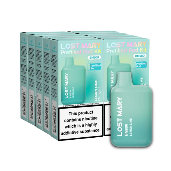Lemon Lime 10 x Lost Mary BM600S Multipack