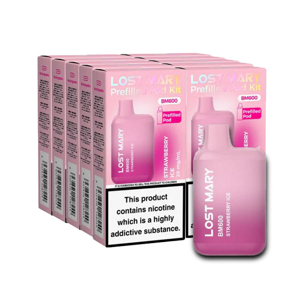 Strawberry Ice 10 x Lost Mary BM600 Multipack