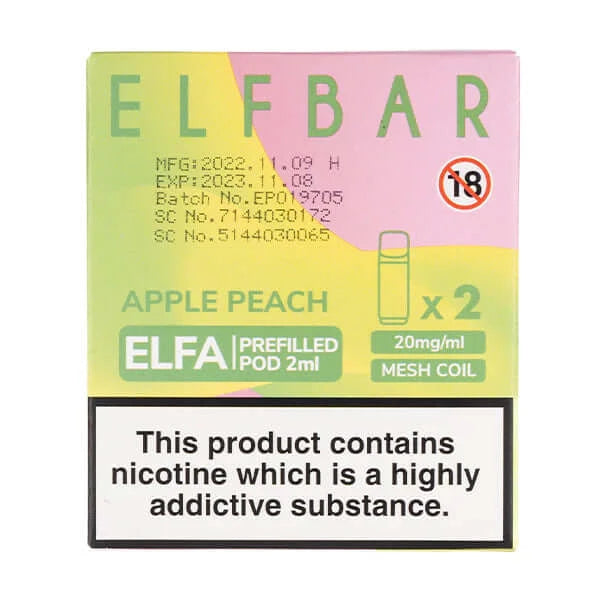 Apple Peach Elfa Pods by Elf Bar