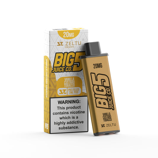 Big 5 Vanilla Custard Tobacco  - Zeltu X3 Prefilled Pod