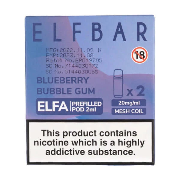 Blueberry Bubblegum Elfa Pods by Elf Bar