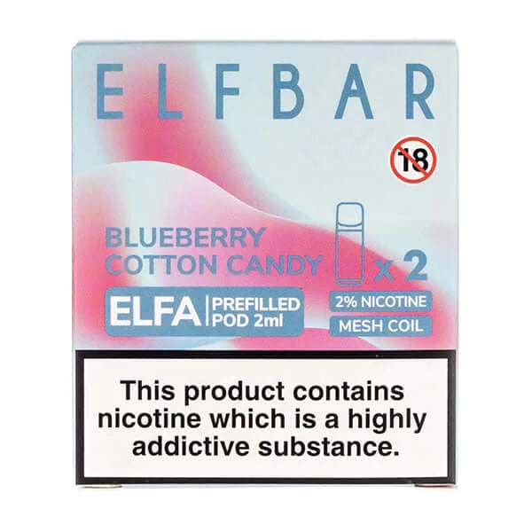Blueberry Cotton Candy Elfa Pods by Elf Bar