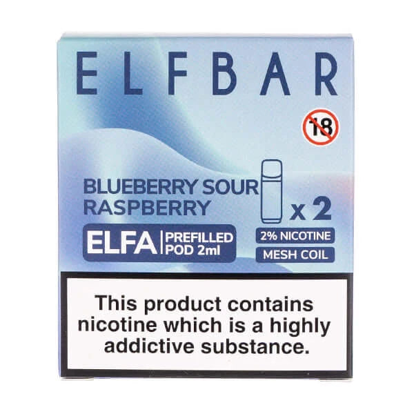 Blueberry Sour Raspberry Elfa Pods by Elf Bar