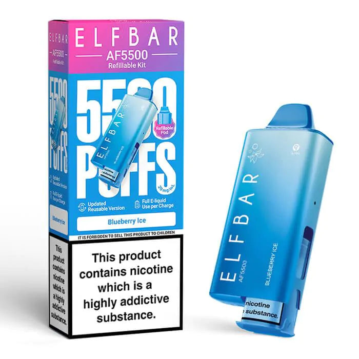 Blueberry Ice Elf Bar AF5500 Prefilled Pod Kit