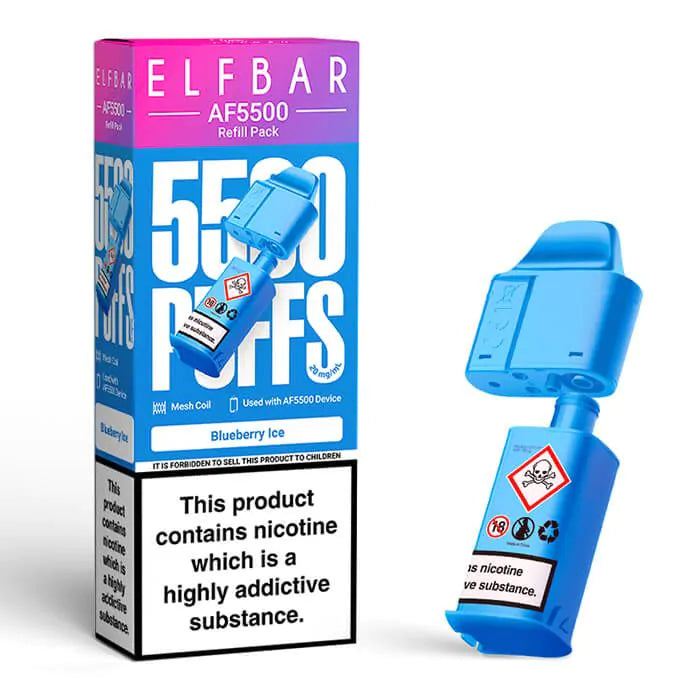 Blueberry Ice Elf Bar AF5500 Prefilled Pod