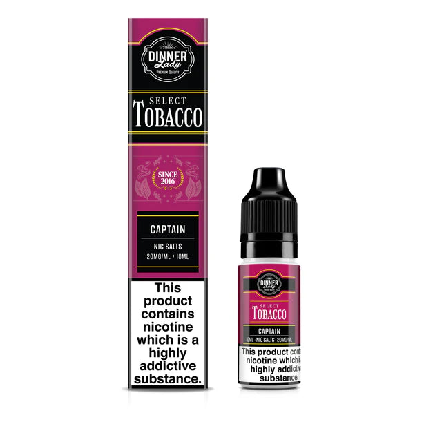 Captain Dinner Lady Select Tobacco Nic Salts