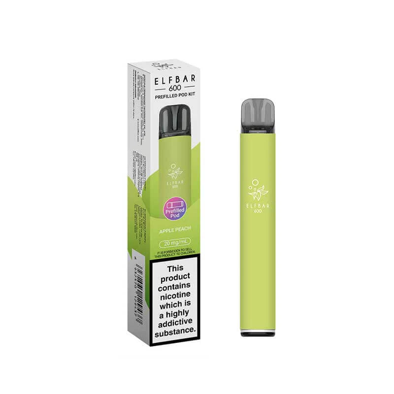 Apple Peach Elf Bar 600 Pod Kit