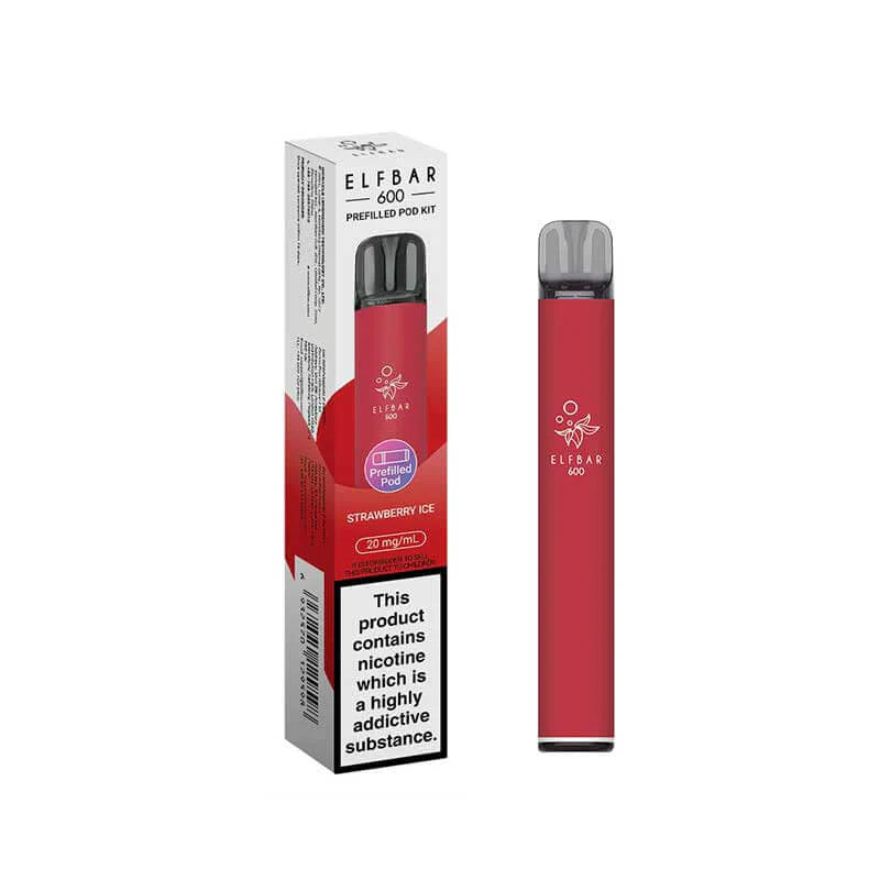 Strawberry Ice Elf Bar 600 Pod Kit