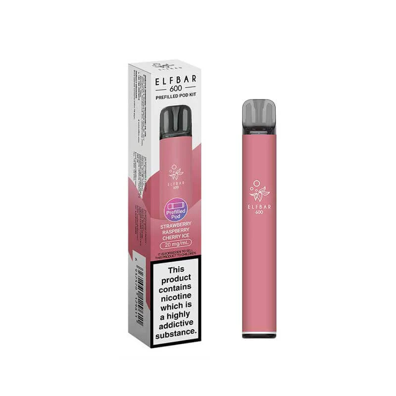 Strawberry Raspberry Cherry Ice Elf Bar 600 Pod Kit