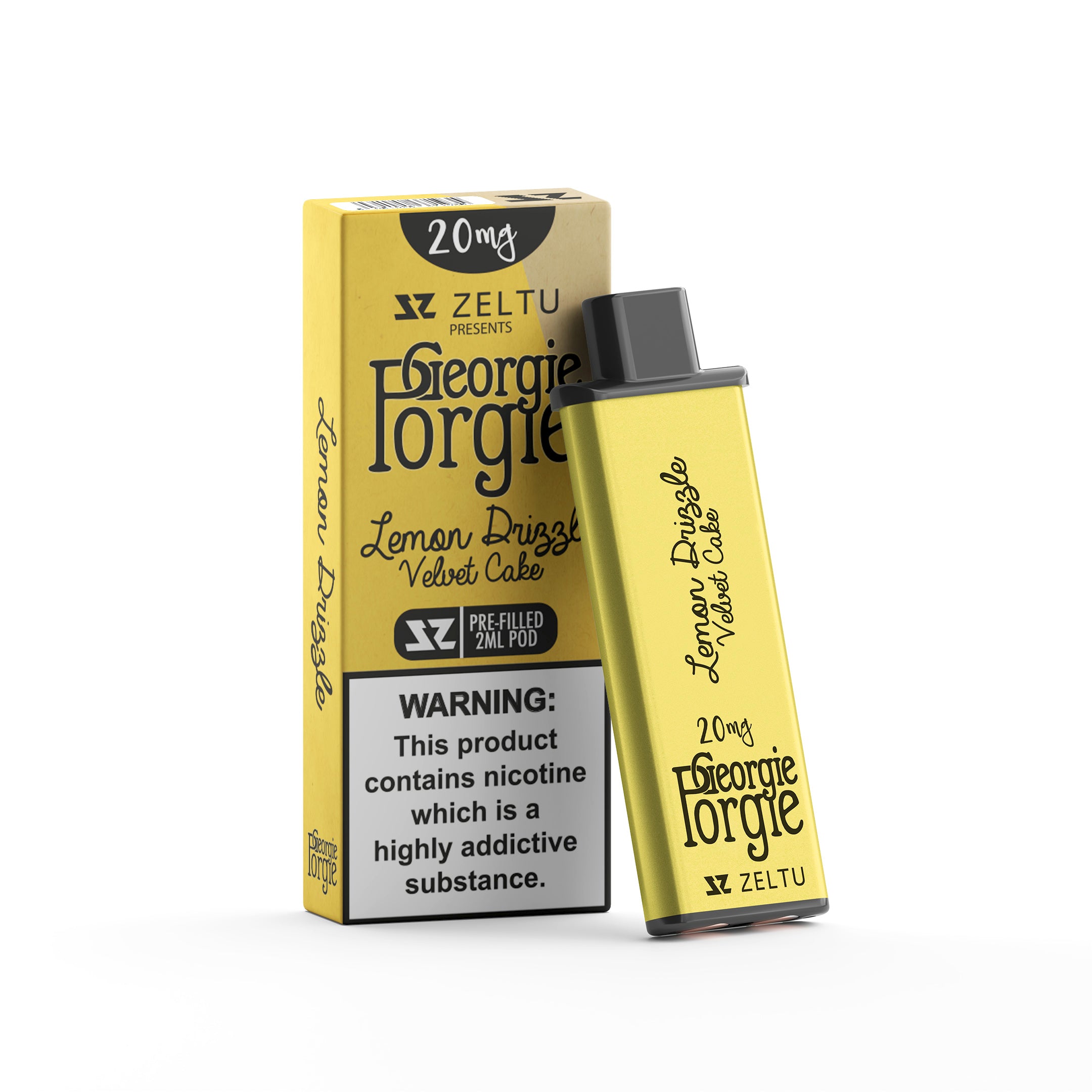 Georgie Porgie Lemon Drizzle Velvet Cake - Zeltu X3 Prefilled Pod