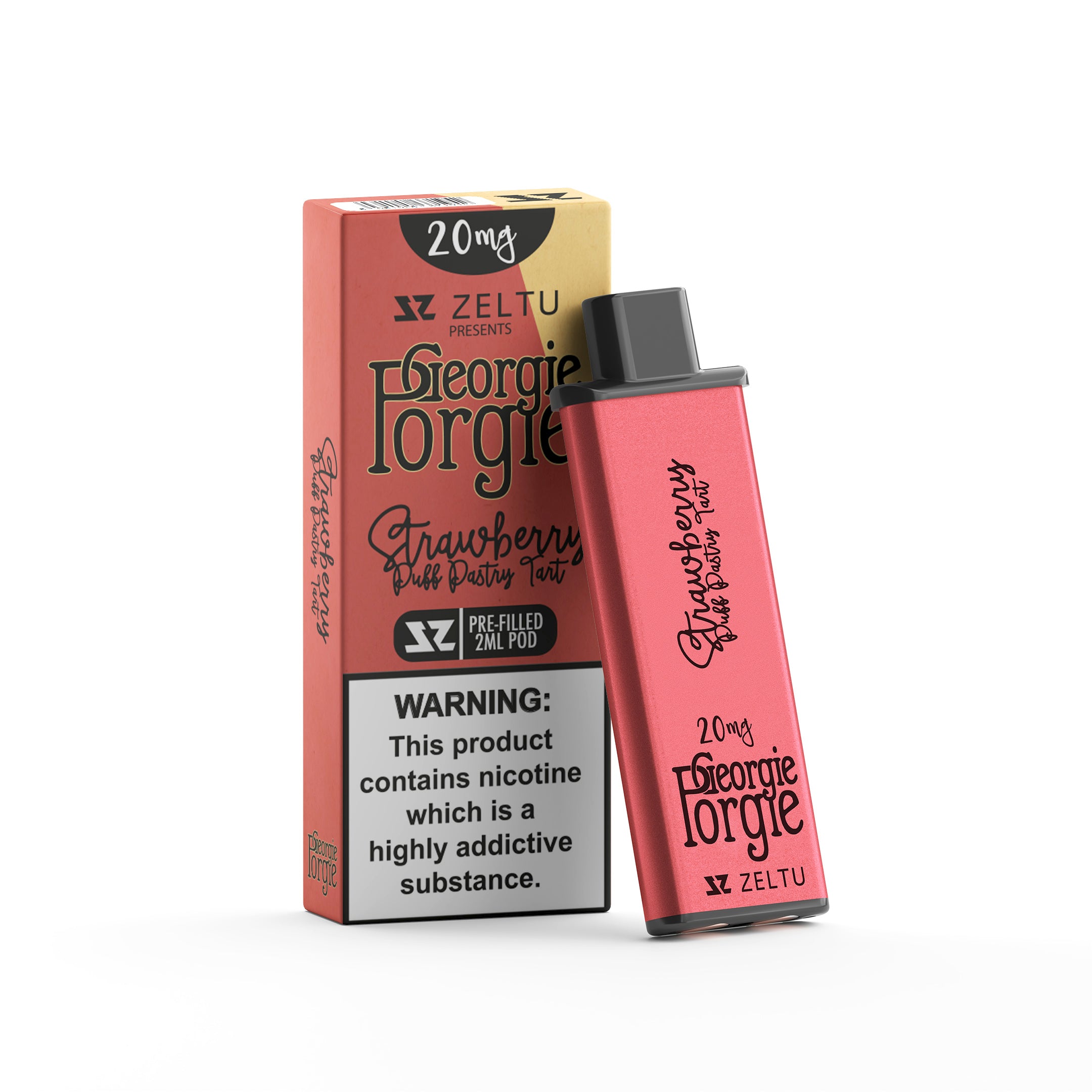 Georgie Porgie Strawberry Piff Pastry Tart - Zeltu X3 Prefilled Pod