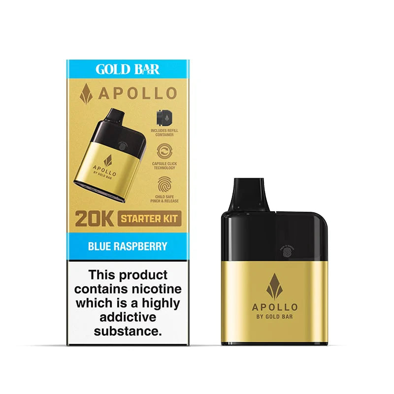 Blue Raspberry Gold Bar Apollo 20K Pod Kit