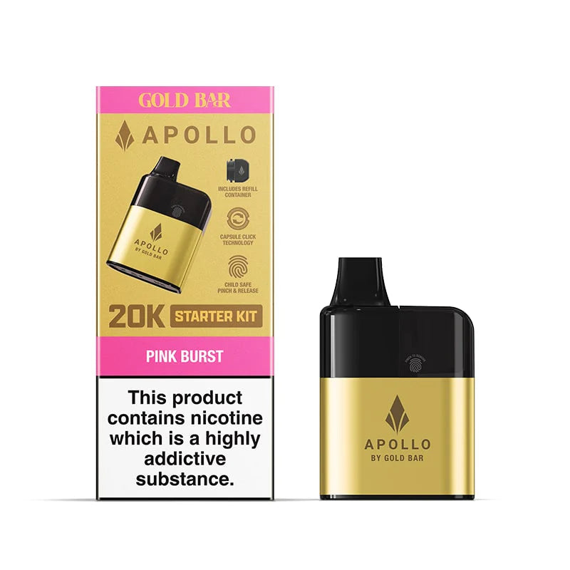 Pink Burst Gold Bar Apollo 20K Pod Kit