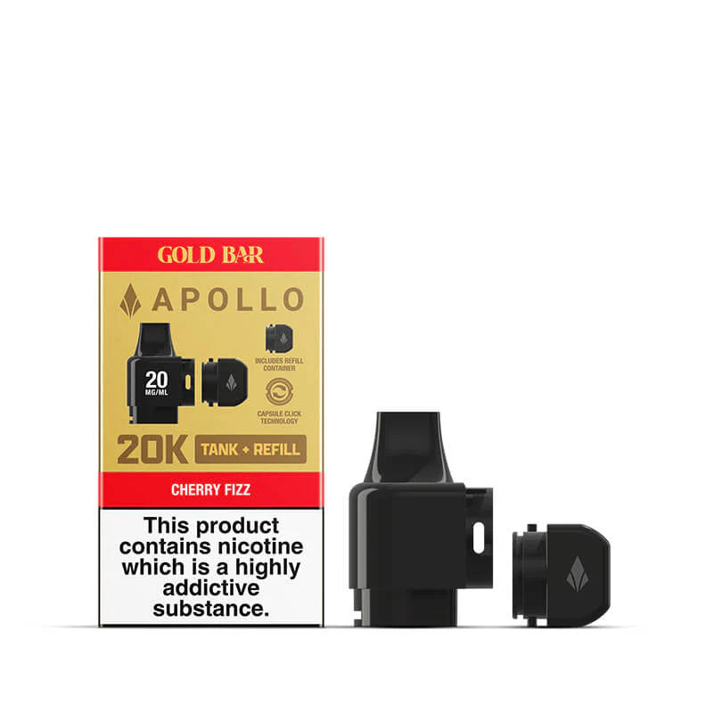 Cherry Fizz Gold Bar Apollo 20K Tank and Refill Pod