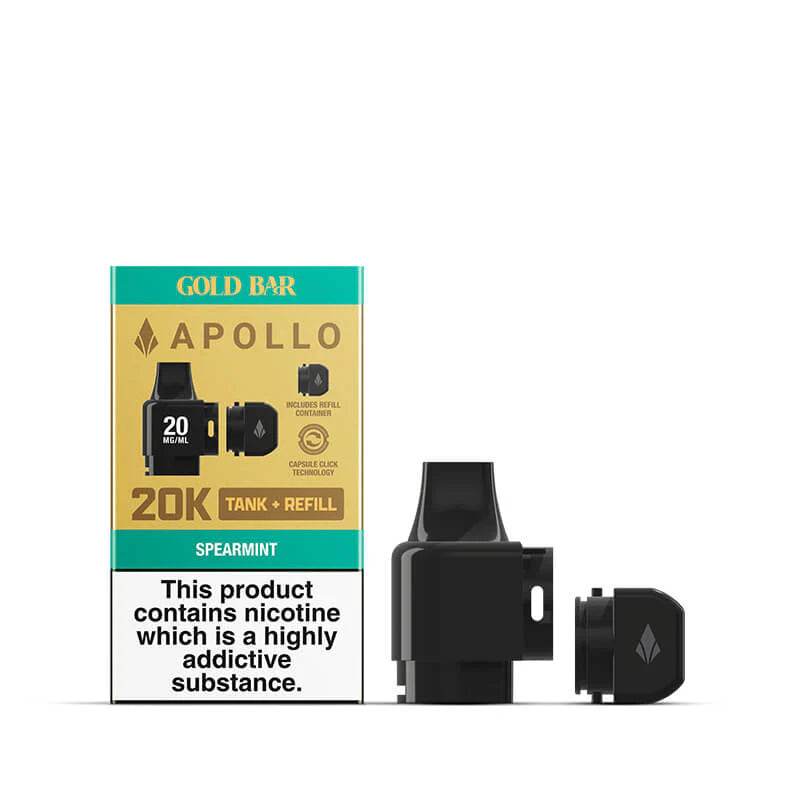 Spearmint Gold Bar Apollo 20K Tank and Refill Pod