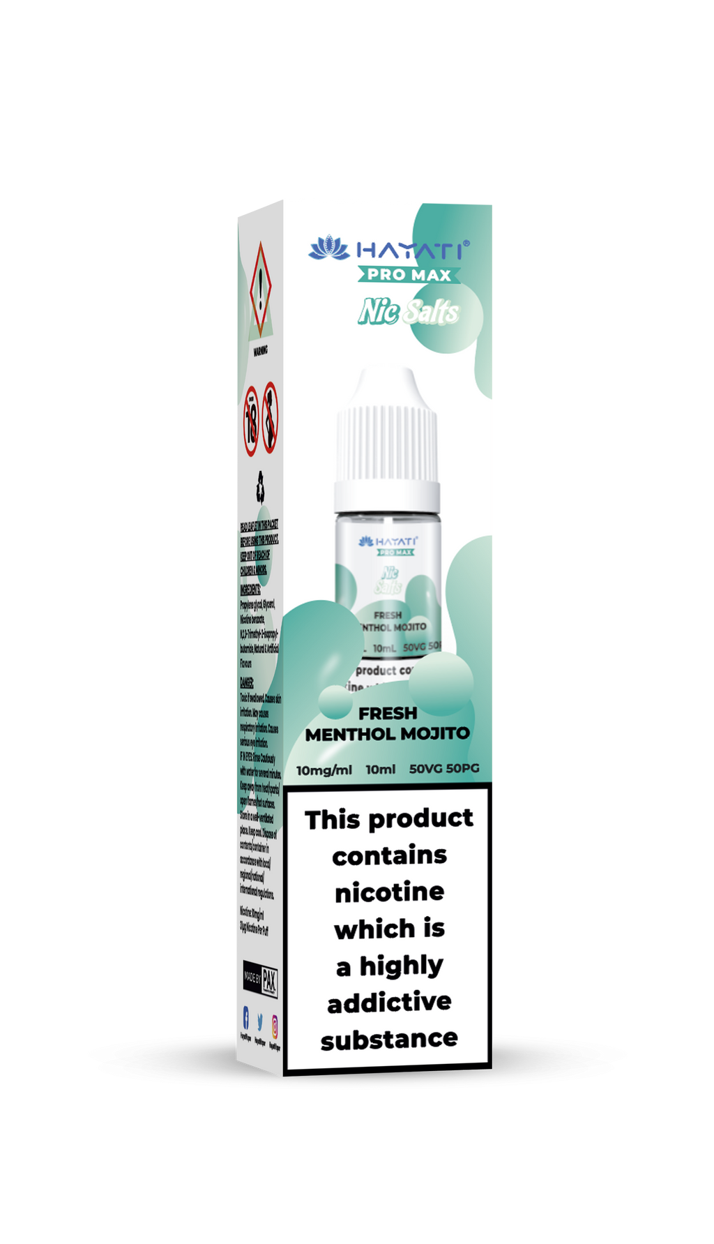 Fresh Menthol Mojito Hayati Pro Max Nic Salt