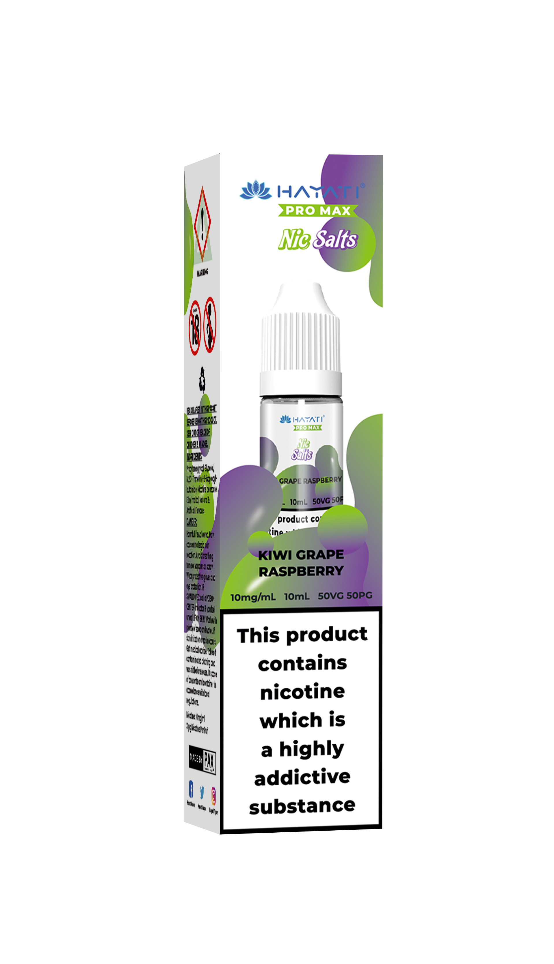 Kiwi Grape Raspberry Hayati Pro Max Nic Salt