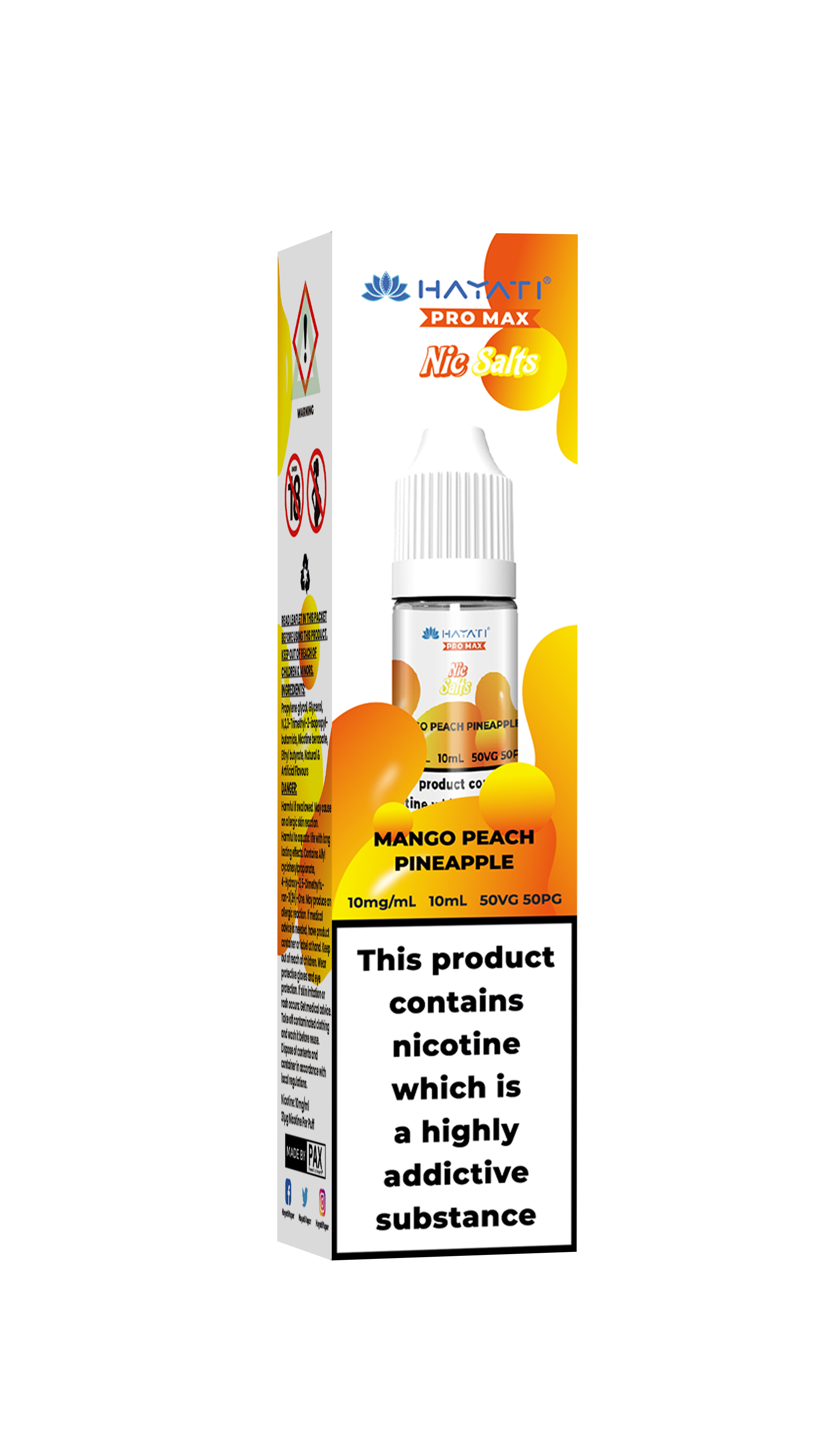 Mango Peach Pineapple Hayati Pro Max Nic Salt