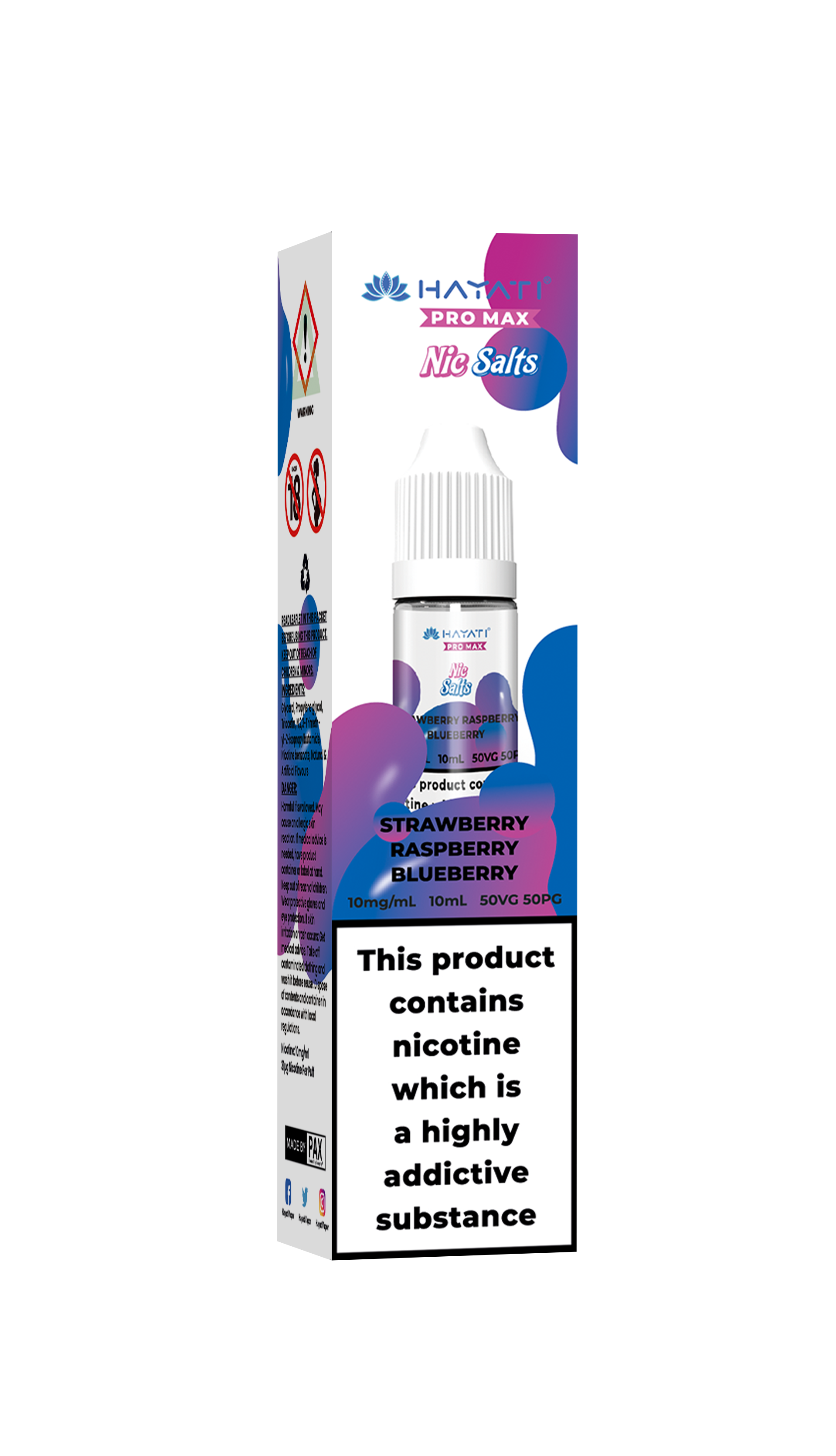 Strawberry Raspberry Blueberry Hayati Pro Max Nic Salt