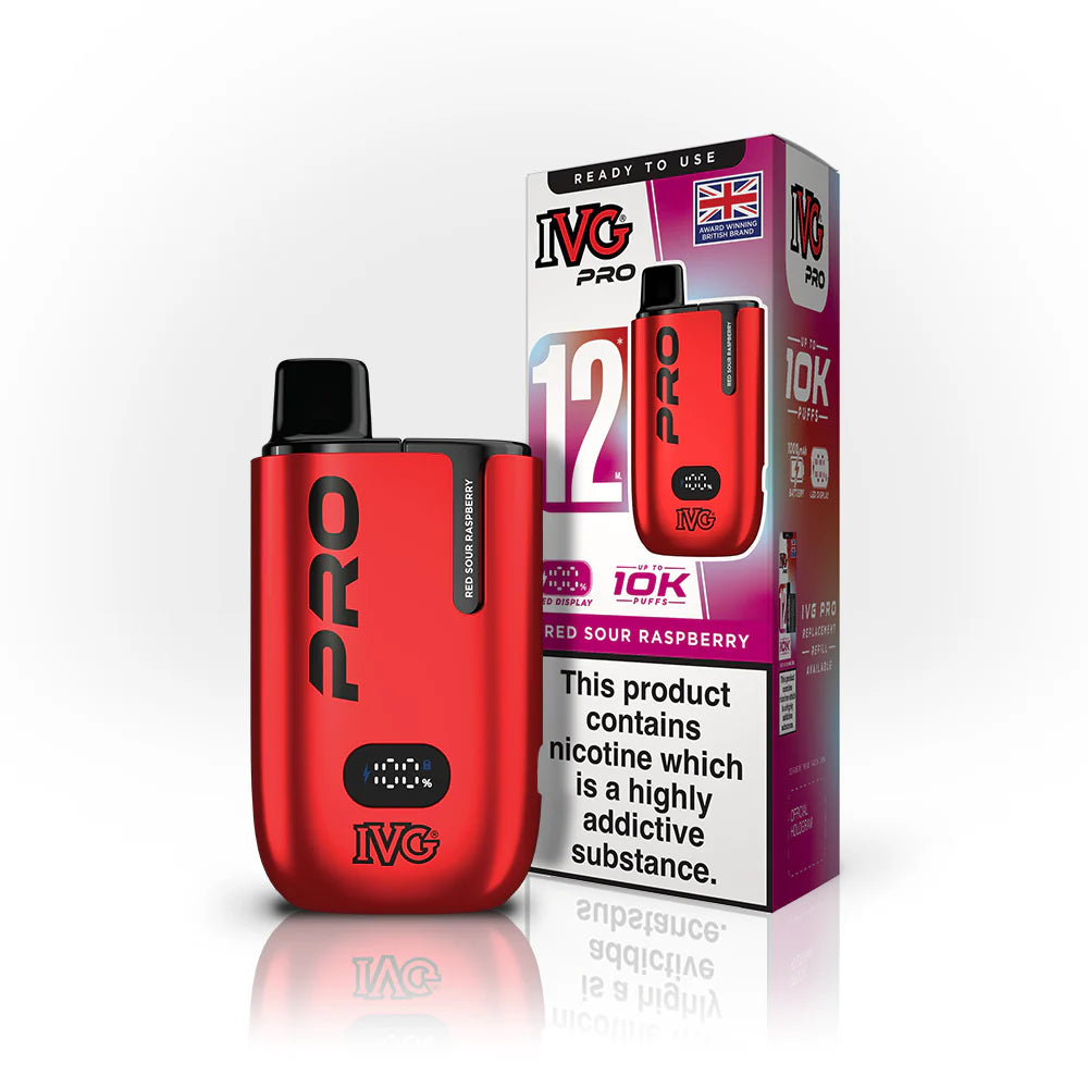 Red Sour Raspberry IVG Pro 12 Pod Kit