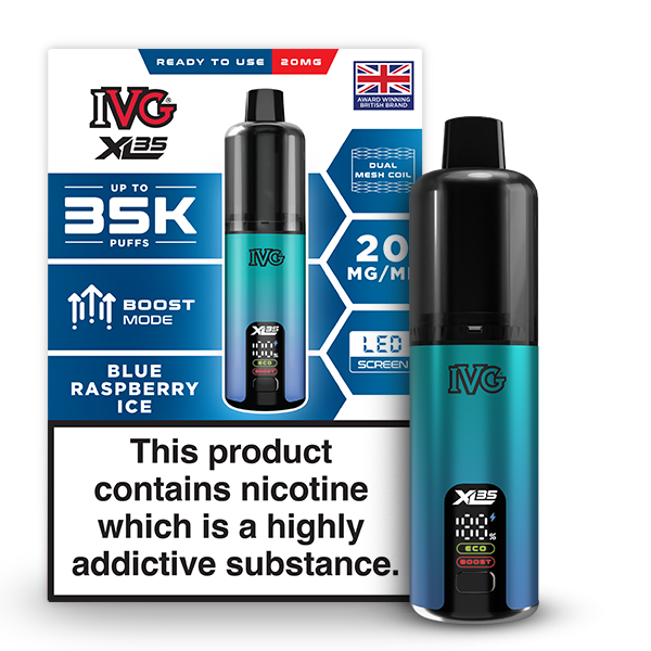 Blue Raspberry Ice IVG XL35 Prefilled Pod Kit