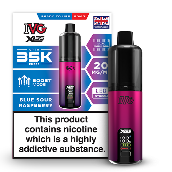 Blue Sour Raspberry IVG XL35 Prefilled Pod Kit