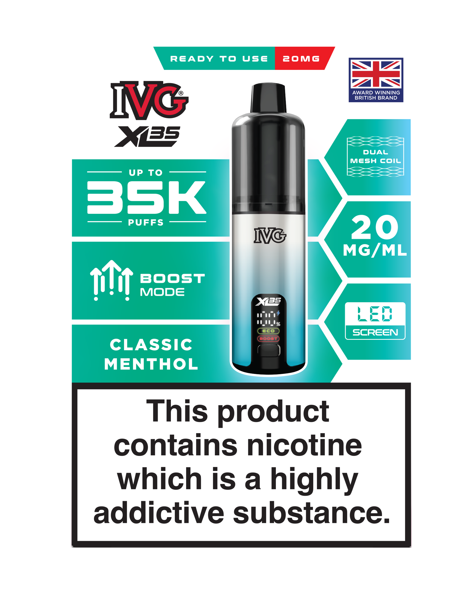 Classic Menthol IVG XL35 Prefilled Pod Kit