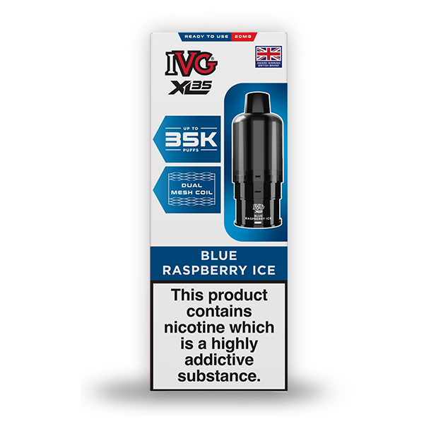 Blue Raspberry Ice IVG XL35 Prefilled Pod