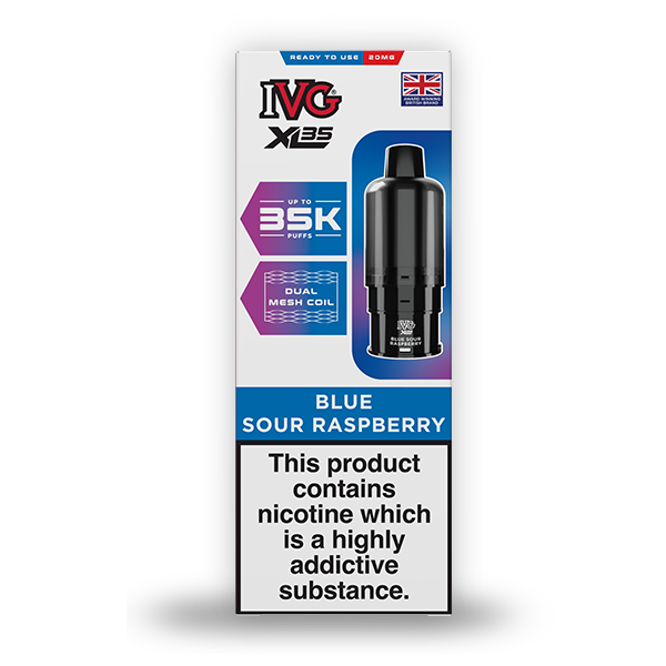 Blue Sour Raspberry IVG XL35 Prefilled Pod