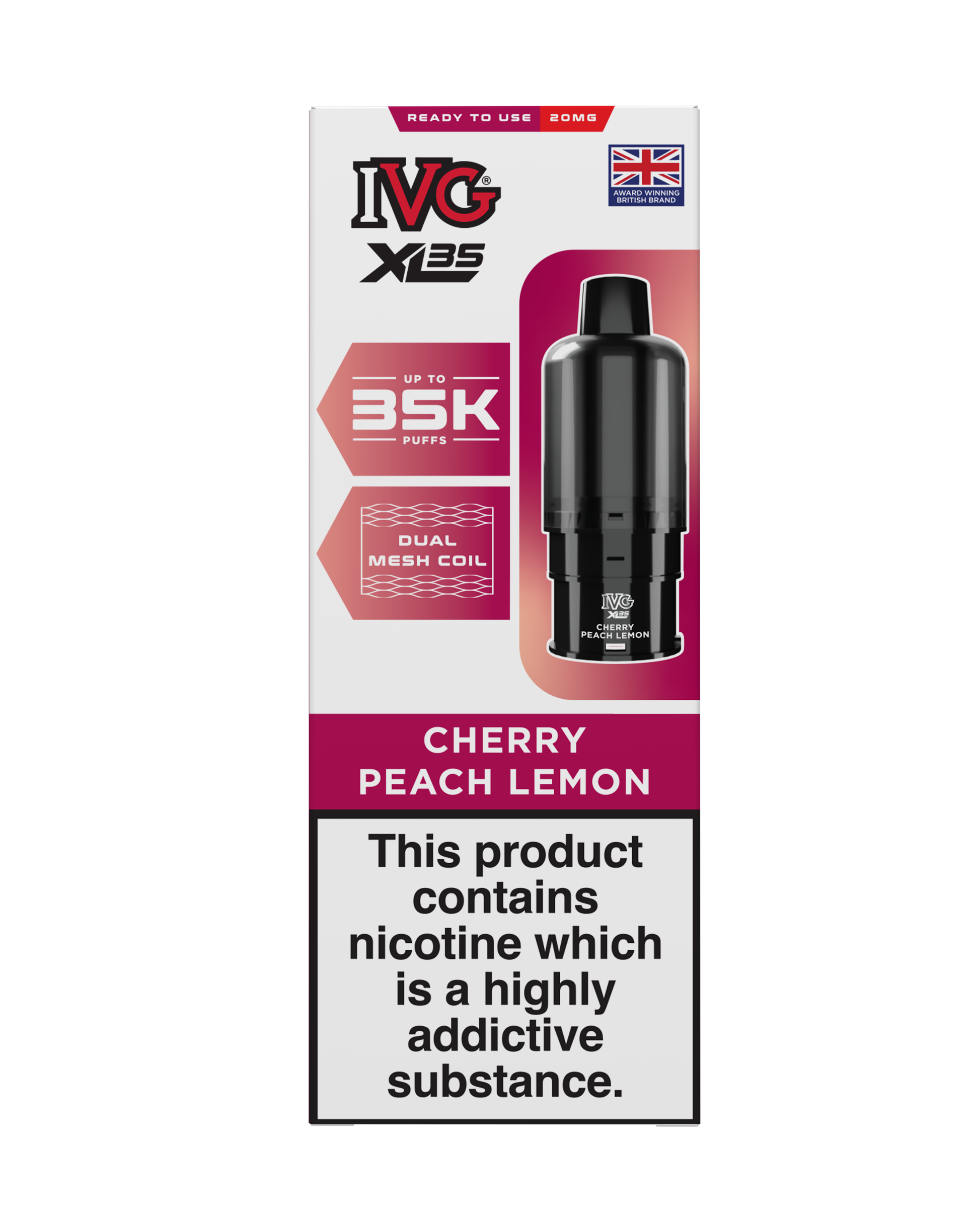Cherry Peach Lemon IVG XL35 Prefilled Pod