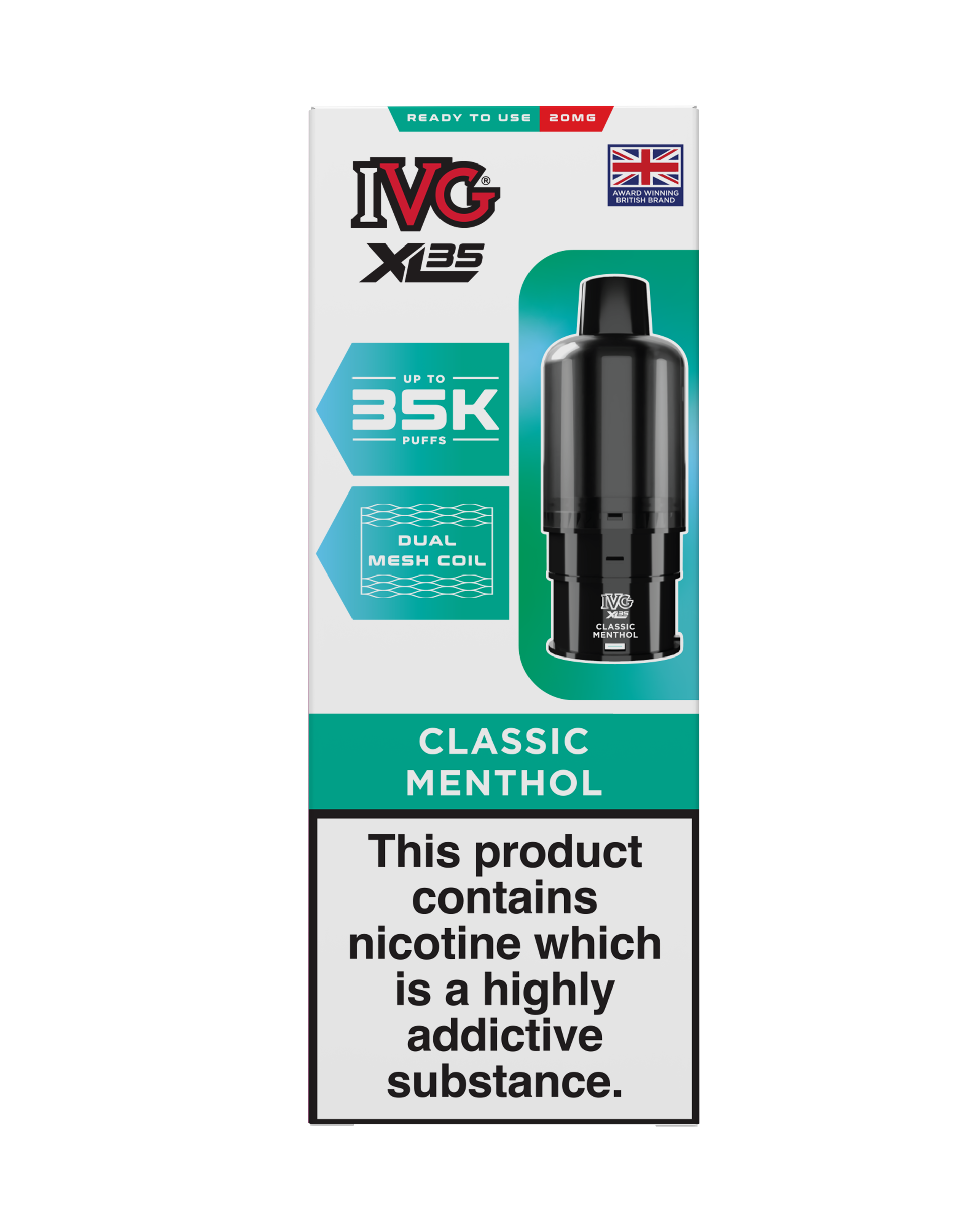 Classic Menthol IVG XL35 Prefilled Pod