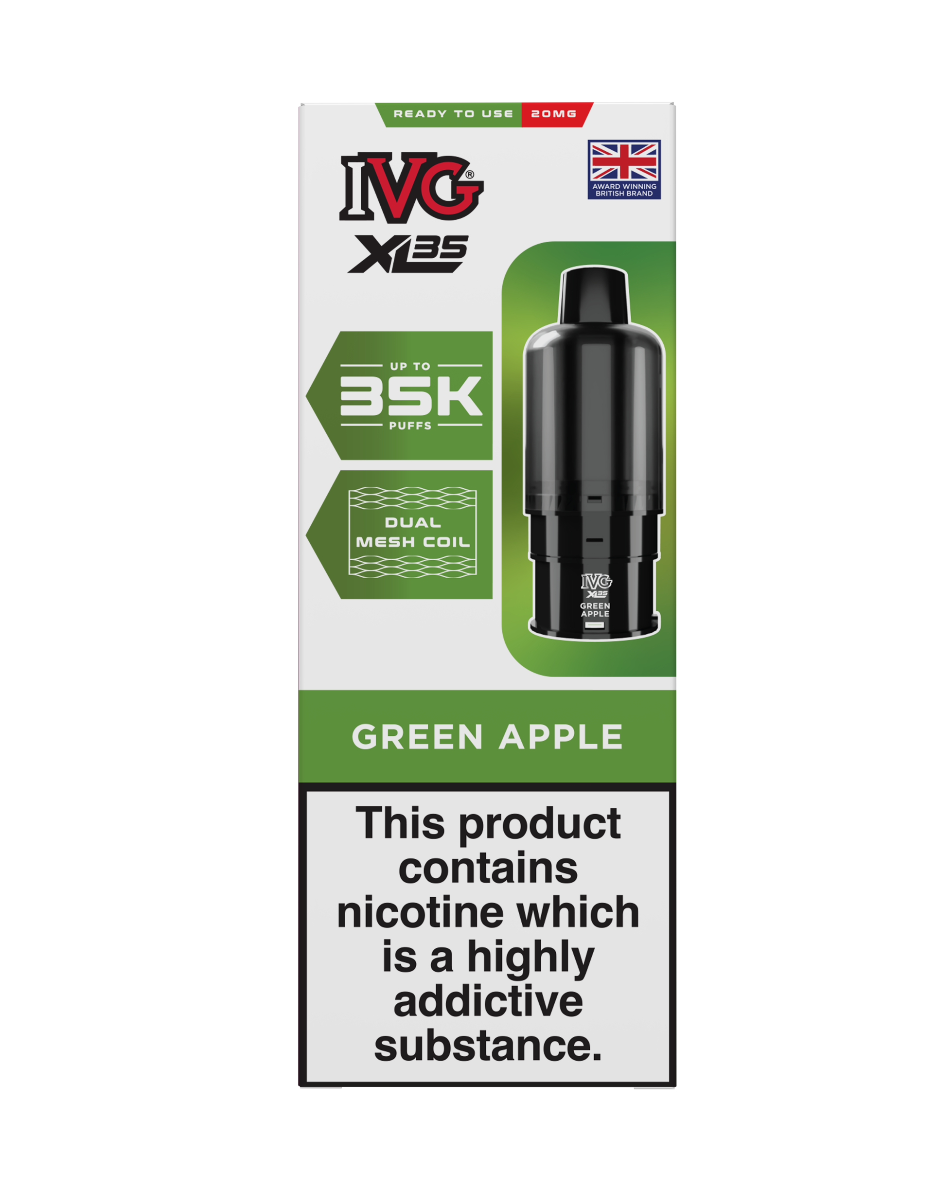Green Apple IVG XL35 Prefilled Pod