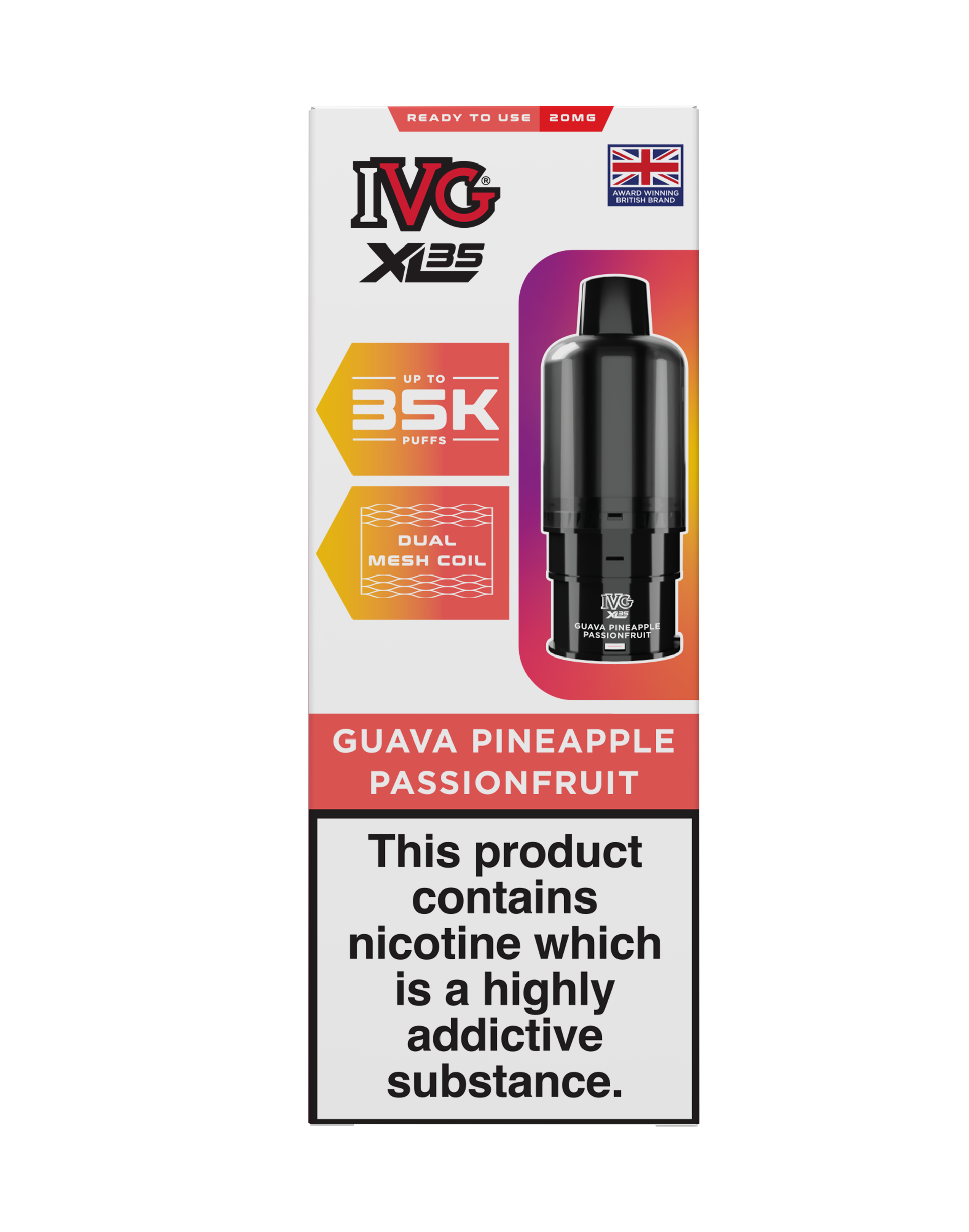Guava Pineapple Passionfruit IVG XL35 Prefilled Pod