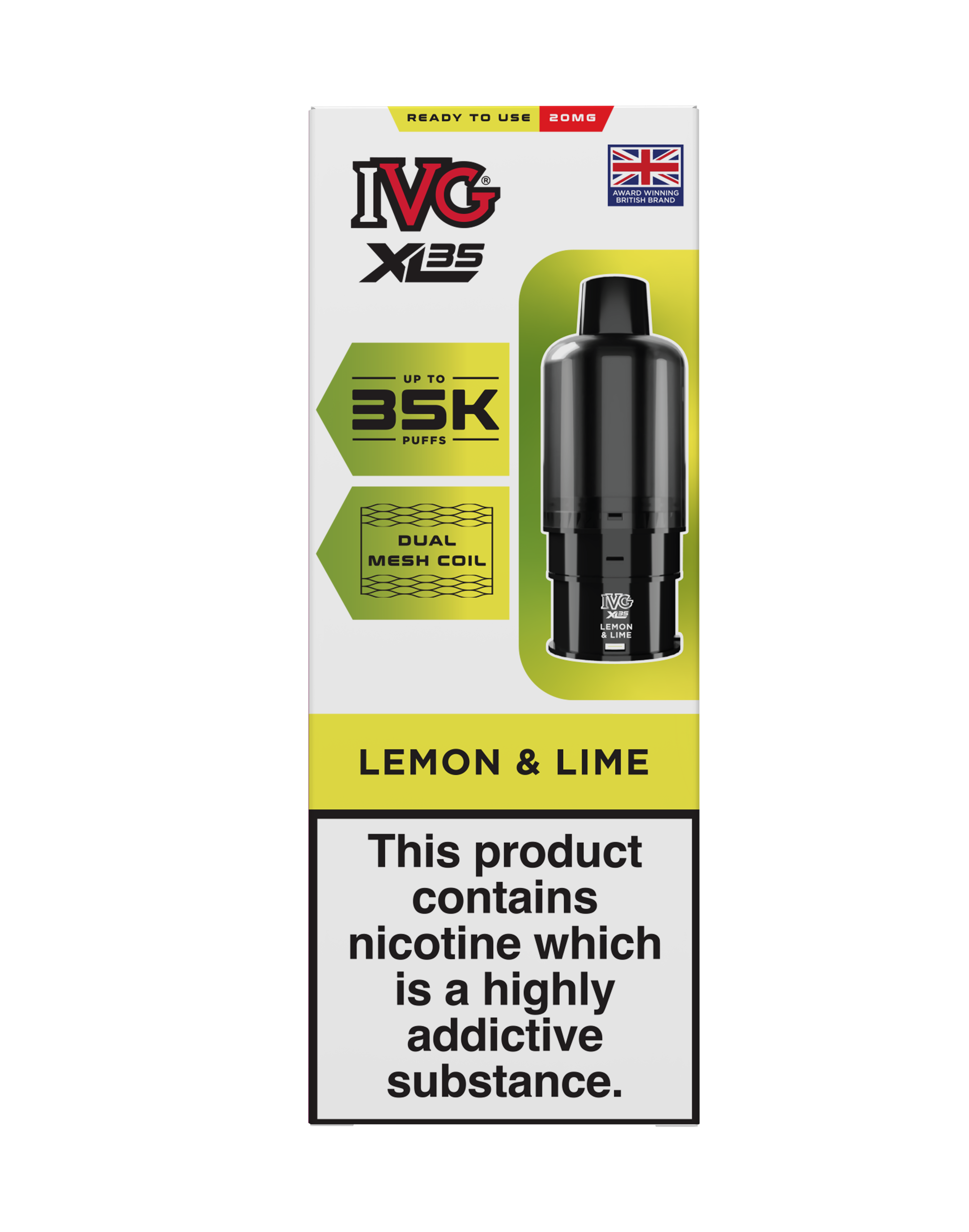 Lemon & Lime IVG XL35 Prefilled Pod