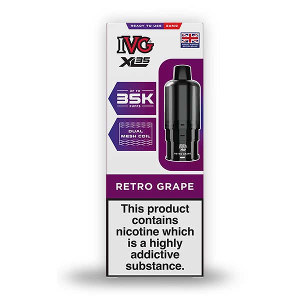 Retro Grape IVG XL35 Prefilled Pod