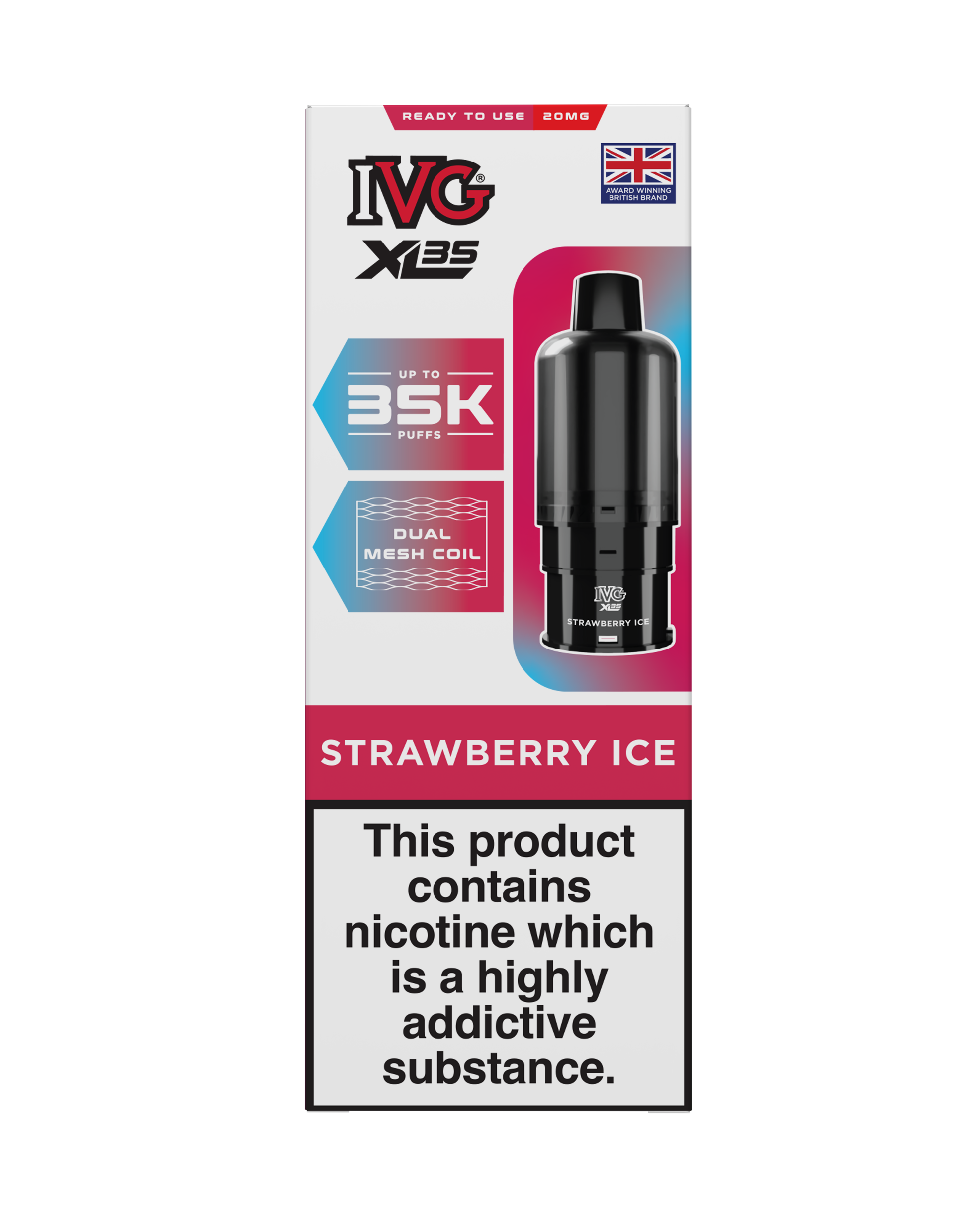 Strawberry Ice IVG XL35 Prefilled Pod