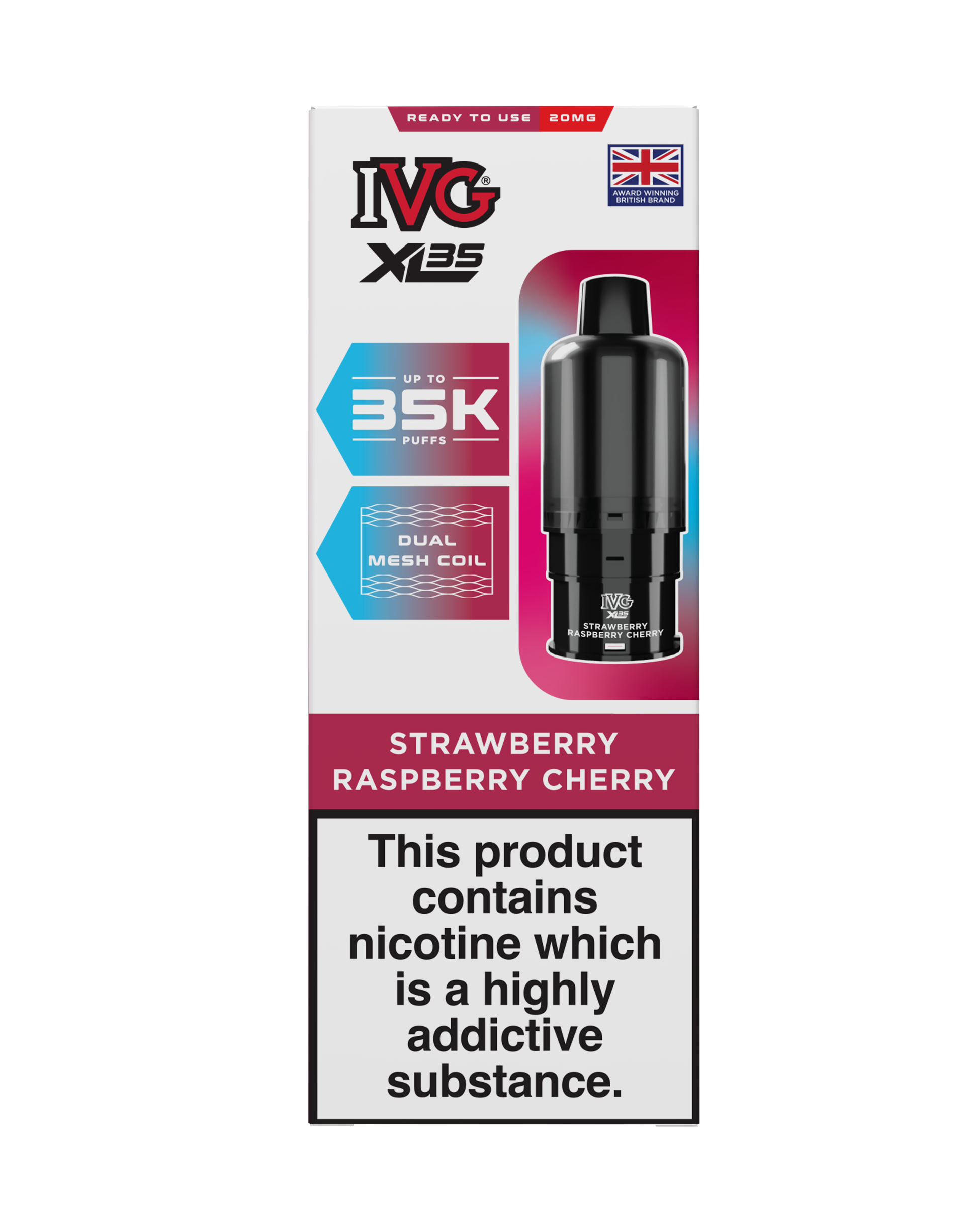 Strawberry Raspberry Cherry IVG XL35 Prefilled Pod