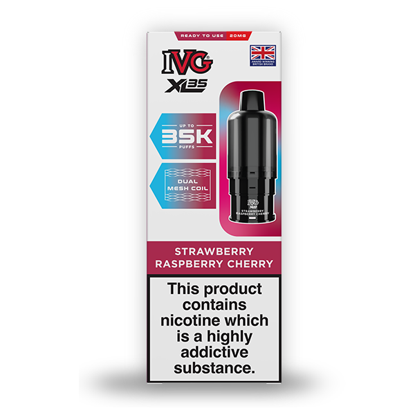 Strawberry Raspberry Cherry IVG XL35 Prefilled Pod