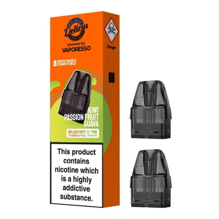 Kiwi Passionfruit Guava Prfilled Pod By Vaporesso Deliciu Mate