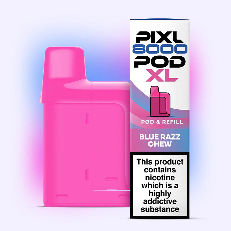 Blue Razz Chew Pixl 8000 Refill pod