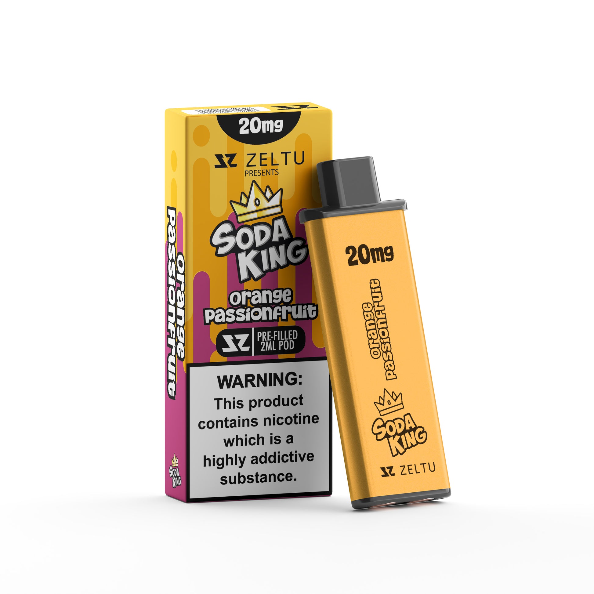 Soda King Orange Passionfruit - Zeltu X3 Prefilled Pod
