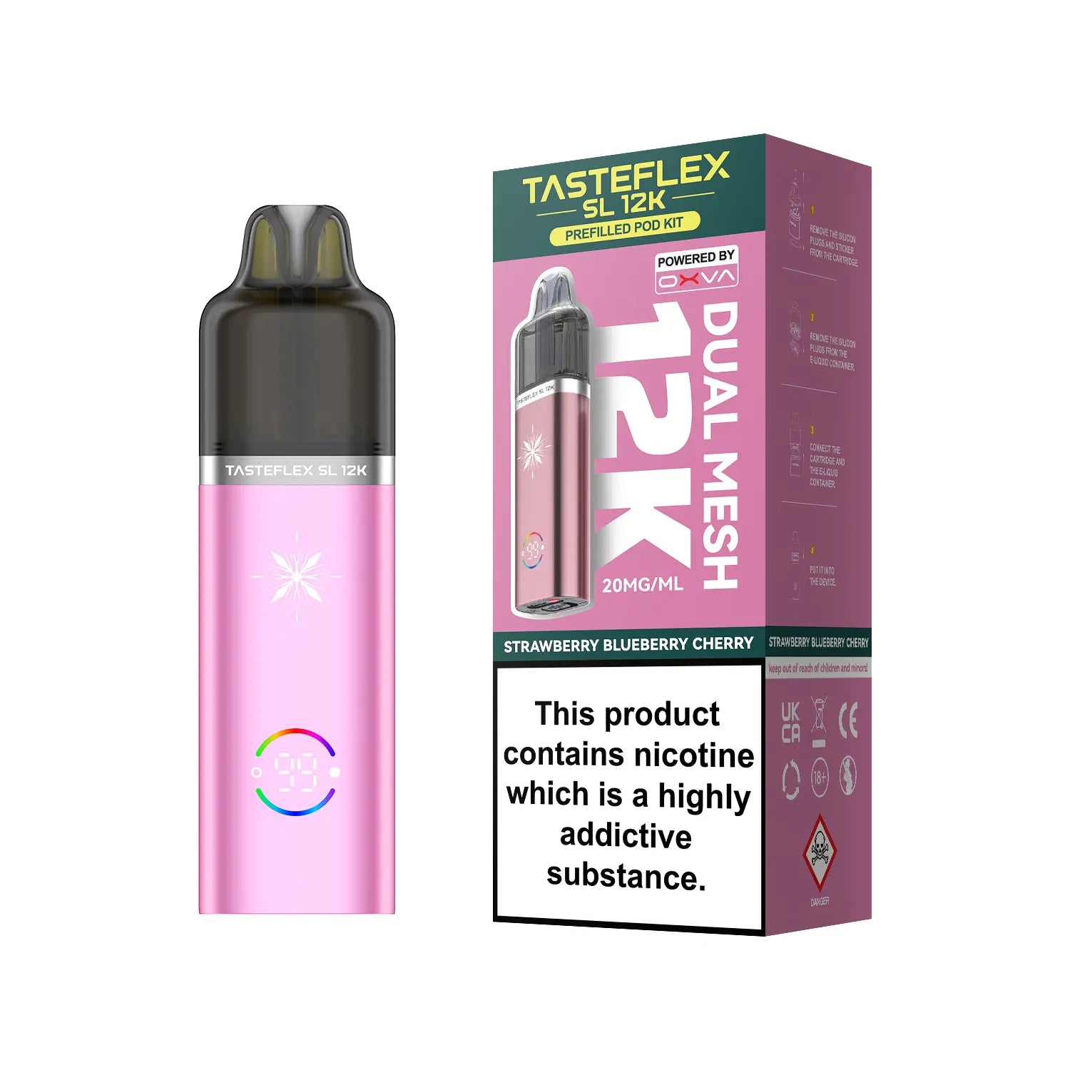 Strawberry Blueberry Cherry OXVA Tasteflex SL 12K Pod Kit